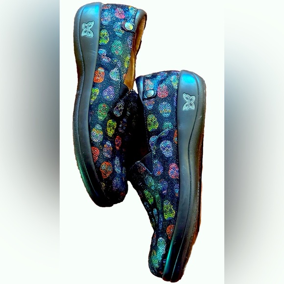 Alegria Keli PRO Sugar Skulls Dottie Slip On Professional Shoe Black EU 40/US 9 - Picture 4 of 6